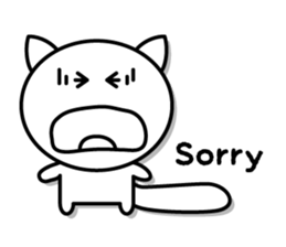 White cat Whitey. -English ver.- sticker #6898553