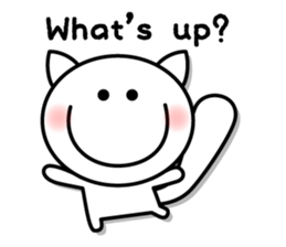 White cat Whitey. -English ver.- sticker #6898554