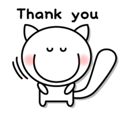 White cat Whitey. -English ver.- sticker #6898556