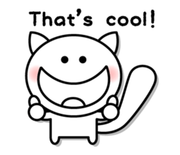 White cat Whitey. -English ver.- sticker #6898558