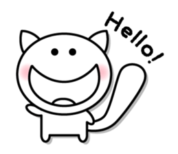 White cat Whitey. -English ver.- sticker #6898559