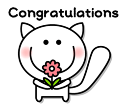 White cat Whitey. -English ver.- sticker #6898560