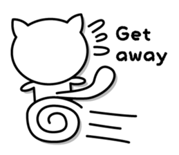 White cat Whitey. -English ver.- sticker #6898565