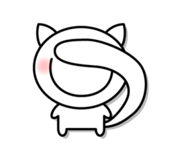 White cat Whitey. -English ver.- sticker #6898567