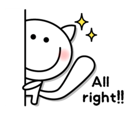 White cat Whitey. -English ver.- sticker #6898570