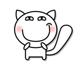 White cat Whitey. -English ver.- sticker #6898571