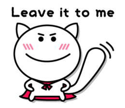 White cat Whitey. -English ver.- sticker #6898572