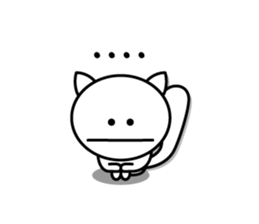White cat Whitey. -English ver.- sticker #6898576