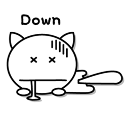 White cat Whitey. -English ver.- sticker #6898577