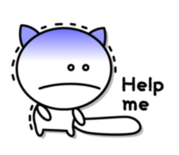 White cat Whitey. -English ver.- sticker #6898580