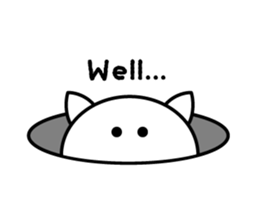 White cat Whitey. -English ver.- sticker #6898582