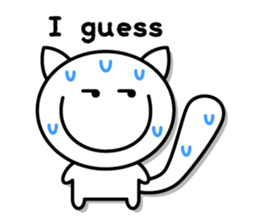 White cat Whitey. -English ver.- sticker #6898583