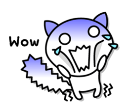 White cat Whitey. -English ver.- sticker #6898584