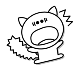 White cat Whitey. -English ver.- sticker #6898585