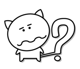 White cat Whitey. -English ver.- sticker #6898586