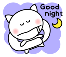 White cat Whitey. -English ver.- sticker #6898589