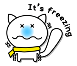 White cat Whitey. -English ver.- sticker #6898591