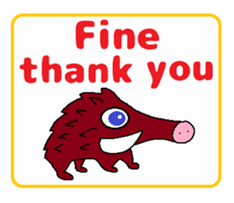 Cute Japanese zoo 2 English ver. sticker #6899157