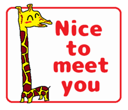 Cute Japanese zoo 2 English ver. sticker #6899170