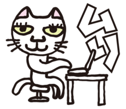 white cats of Yoshisyan sticker #6899931