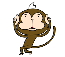 Mohawk monkey's Clover sticker #6900048