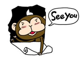 Mohawk monkey's Clover sticker #6900069