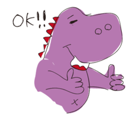 pink dinosaur(English) sticker #6900754