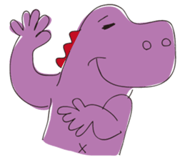 pink dinosaur(English) sticker #6900757