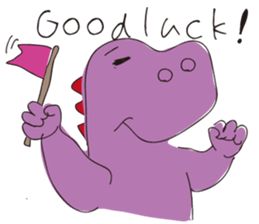 pink dinosaur(English) sticker #6900759