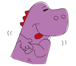 pink dinosaur(English) sticker #6900762