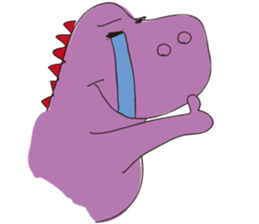 pink dinosaur(English) sticker #6900769