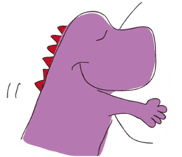 pink dinosaur(English) sticker #6900772