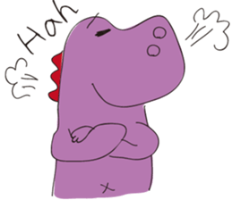 pink dinosaur(English) sticker #6900782