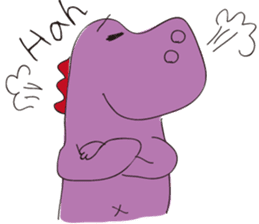 pink dinosaur(English) sticker #6900782