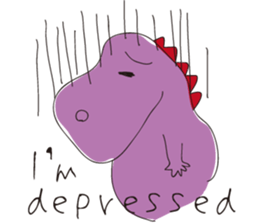 pink dinosaur(English) sticker #6900785