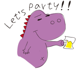 pink dinosaur(English) sticker #6900786