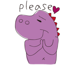pink dinosaur(English) sticker #6900789