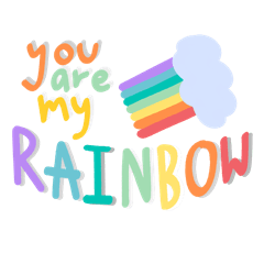 สติ๊กเกอร์ไลน์ My Rainbow is u