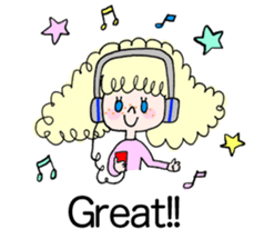 Easy English with Ms. Curly and the cats sticker #6901313