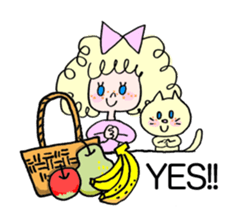 Easy English with Ms. Curly and the cats sticker #6901317