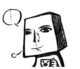 Round, square and little round sticker #6901572