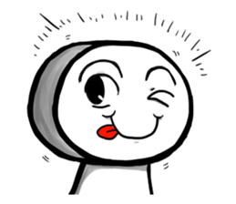 Round, square and little round sticker #6901587