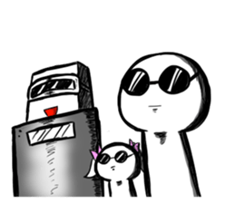 Round, square and little round sticker #6901588