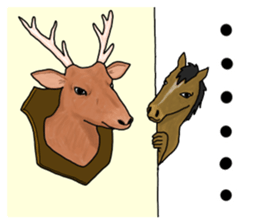 A horse and a deer 3 sticker #6902075
