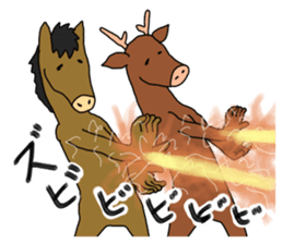 A horse and a deer 3 sticker #6902077