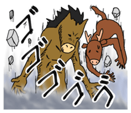 A horse and a deer 3 sticker #6902085