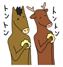 A horse and a deer 3 sticker #6902092