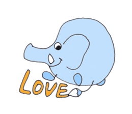 Elephant Haya (English version) sticker #6902288