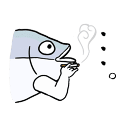 Fish hands grew sticker #6902410