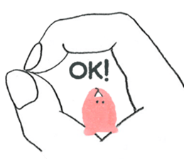 hands&little man sticker #6904874